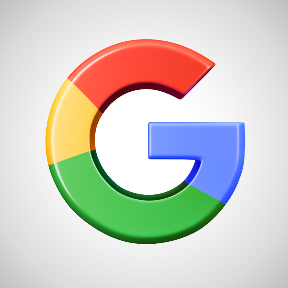 Google icon isolated 3d render illustration